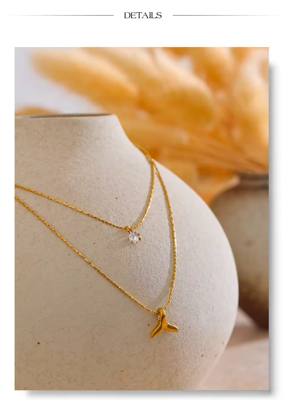 Aqua Double Layer Necklace